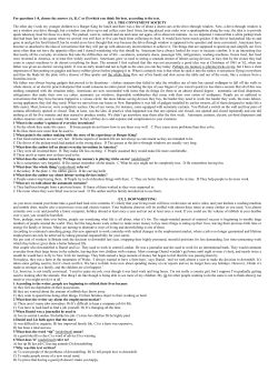 For questions 1-8, choose the answer (A, B, C or D)