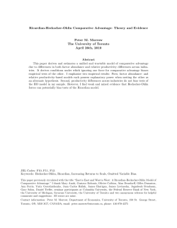 Ricardian-Heckscher-Ohlin Comparative Advantage: Theory and