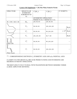 Lecture #36 Supplement: C2H2 Has Many Isomeric Forms