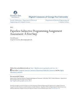 Paperless Subjective Programming Assignment Assessment: A First