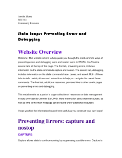 Loops Continued, preventing and debugging errors