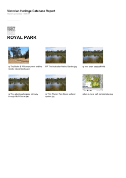ROYAL PARK - Victorian Heritage Database