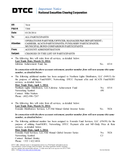 NSCC Important Notice