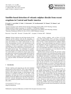 Satellite-based detection of volcanic sulphur dioxide from recent