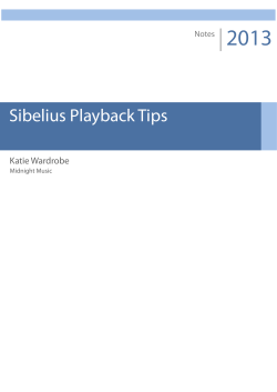 Sibelius Playback Tips 2013