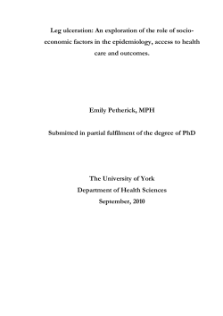 Leg ulceration: An exploration of the role of socio