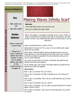 Making Waves Infinity Scarf - Northeast Fiber Arts Center