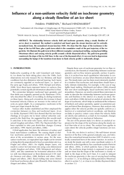 Influence of a non-uniform velocity field on isochrone geometry