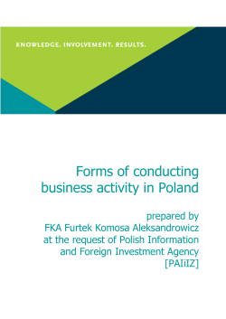 Forms of conducting business activity in Poland