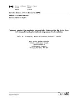 Temporal variation in a population biomass index