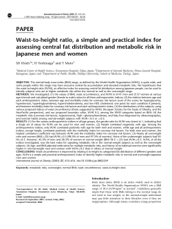 PAPER Waist-to-height ratio, a simple and practical index