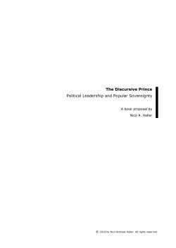 The Discursive Prince - Political Leadership and Popular Sovereignty