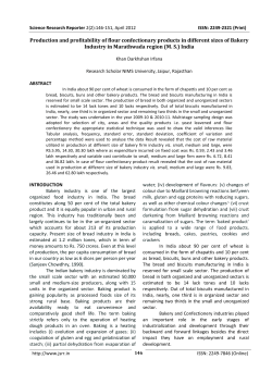 Production and profitability of flour confectionary products in different