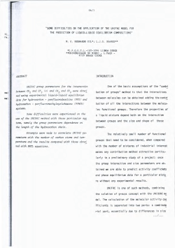 some difficulties on the application of the unifac hodel for the