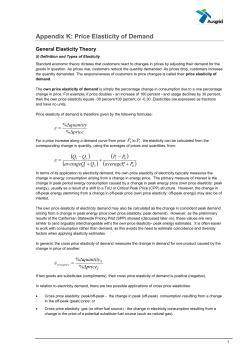 Ausgrid - Appendix K - Price Elasticity of Demand