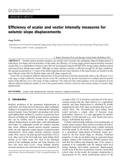Efficiency of scalar and vector intensity measures for seismic slope