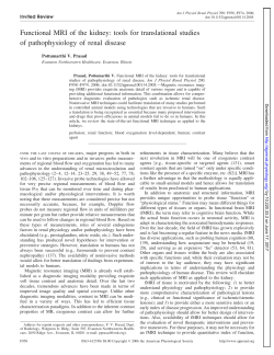 Functional MRI of the kidney: tools for translational studies of