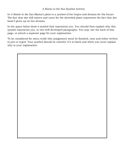 A Raisin in the Sun Symbol Activity In A Raisin in the Sun Mama`s