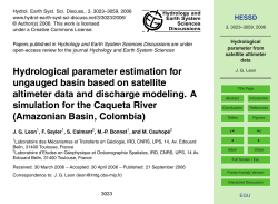 Hydrological parameter from satellite altimeter data