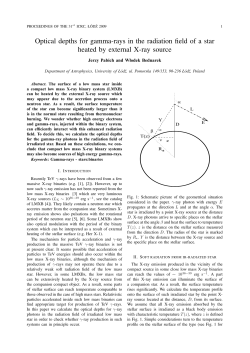 Optical depths for gamma-rays in the radiation field of a star heated