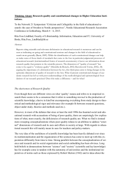 Thinking About: Research quality and constitutional changes in