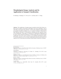 Morphological Image Analysis and Its Application to Sunspot