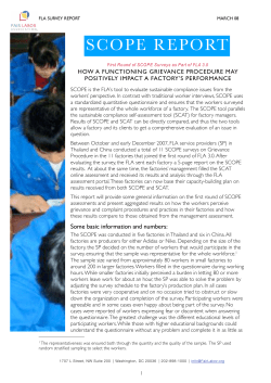 Scope Report - Fair Labor Association