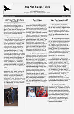 AST newspaper - The American School of Tangier