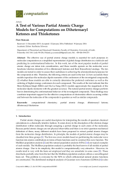 A Test of Various Partial Atomic Charge Models for Computations on