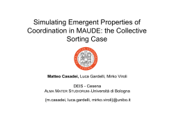 Simulating Emergent Properties of Coordination in MAUDE