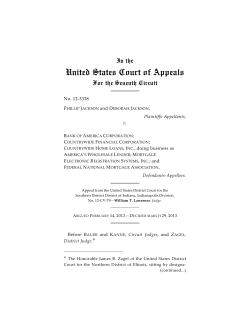 Jackson v. Bank of America - Opinions, Nonprecedential Dispositive