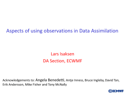 Aspects of using observations in Data Assimilation