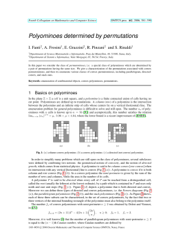 Polyominoes determined by permutations