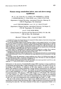 Human energy metabolism below, near and above energy equilibrium