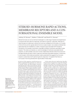 steroid-hormone rapid actions, membrane