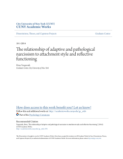 The relationship of adaptive and pathological narcissism to