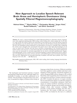 New Approach to Localize Speech Relevant Brain Areas and