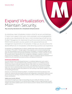 Expand Virtualization. Maintain Security.