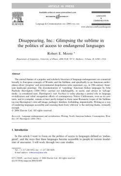 Disappearing, Inc.: Glimpsing the sublime in the politics