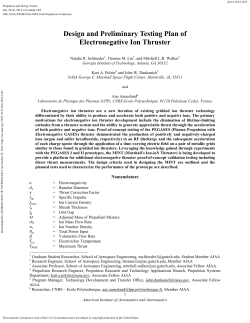 Design and Preliminary Testing Plan of Electronegative Ion Thruster