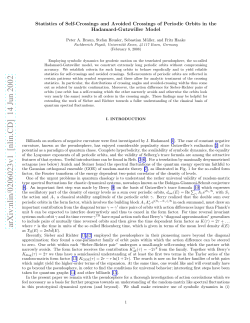 Statistics of Self-Crossings and Avoided Crossings of Periodic Orbits