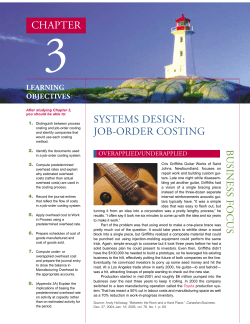 chapter systems design: job-order costing