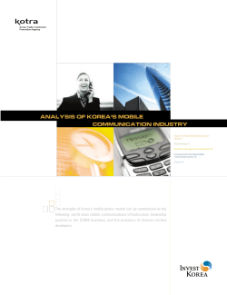 Analysis of Korea`s Mobile Communication Industry