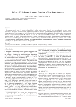 Efficient 3D Reflection Symmetry Detection: a View