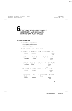 6IONIC REACTIONS — NUCLEOPHILIC SUBSTITUTION AND