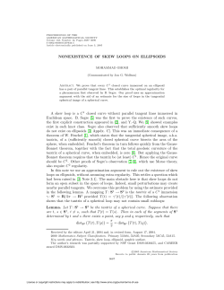 NONEXISTENCE OF SKEW LOOPS ON ELLIPSOIDS A skew loop is