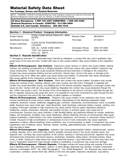 Material Safety Data Sheet