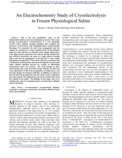 An Electrochemistry Study of Cryoelectrolysis in Frozen