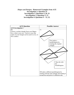 Shapes and Designs: Homework Examples from ACE Investigation