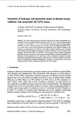Ionization of hydrogen and deuterium atoms in thermal energy